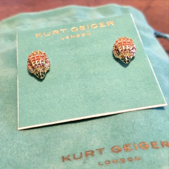 Kurt Geiger FULL SET Rainbow & Gold Eagle Ring, Earrings, Necklace, & Bracelet
